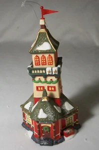Ornamento clásico Department 56: Polo Norte: Torre de vigilancia de Santa 1993: Excelente: Sin precio base - Imagen 1 de 4