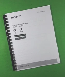 Bedienungsanleitung für Sony a7 a7R Kamera Basic 96 Seiten mit Klarsichthüllen! - Bild 1 von 1