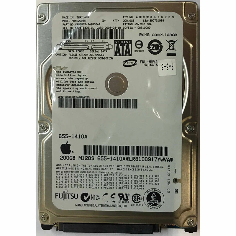 CA06889-B42800AP - Fujitsu 200GB 5400 RPM SATA 2.5" HDD - Image 1 of 1