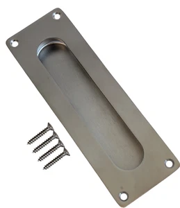 Manija De Concha De Acero Inoxidable Cuadrada Para Puerta Corredera 180x60 Mm - Imagen 1 de 16