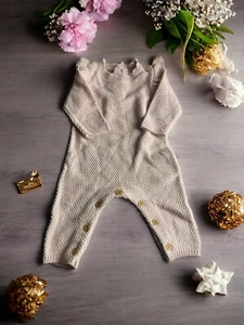 Modern Moments 0-3mo By Gerber Pink Button Knitted Onsie 8-12lbs 21-24 Inches - Picture 1 of 18
