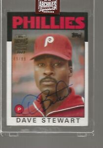 2023 Topps Archives Signature Retired Dave Stewart # 69/99 PHILADELPHIA Phillies