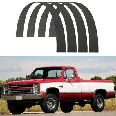 4pcs Fender Flares Extra Wide Wheel Arches Strip Trim For Chevrolet K10 K20 K30 - Image 1 of 4