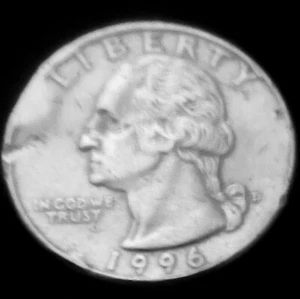 1996D Cud Quarter Error - Picture 1 of 2