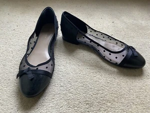 CHARLES&KEITH Negro Malla Semi Transparente Punto PLANO - UK 8- EU 41 - Imagen 1 de 4