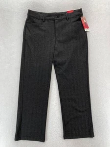 Lee Comfort Fit Pants Women's 16 Short Gray Knit Stretch Fabric Straight Leg NWT - Picture 1 of 11