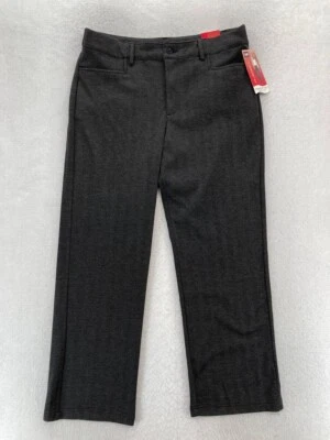 Lee Comfort Fit Pants Women's 16 Short Gray Knit Stretch Fabric Straight Leg NWT - Image 1 of 4