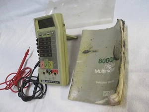 Fluke 8060A 4.5 Digit True RMS Multimeter With Leads Manual Works Fine Used - Picture 1 of 12
