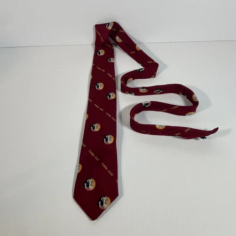 Vintage Florida State Seminoles Tie Neck Tie Red Old Logo Football Nics Toggery Cover