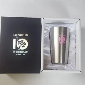 CR Evangelion 9 Tumbler 10th Anniversary Novelty Pachinko Pink Silver USED/MINT - Picture 1 of 8