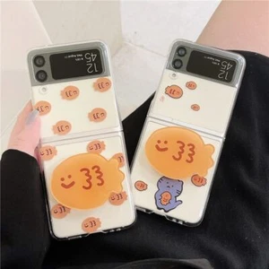 Jolie coque téléphone support dessin animé pour Samsung Galaxy Z Flip 4 3 5G support rigide - Photo 1 sur 28