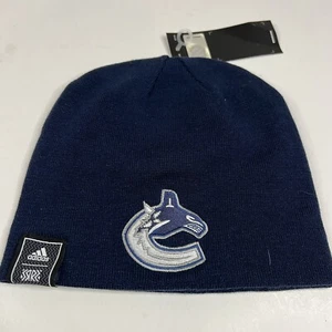 Vancouver Canucks NHL Adidas Beanie Knit One Size Retro Reverse Blue Green - Picture 1 of 4