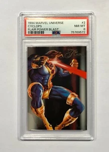 1994 Marvel Universe #2 Cyclops (Flair Power Blast) PSA 8 (Pop 26)!!!! - Bild 1 von 2