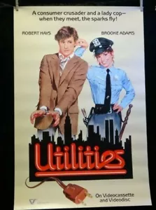 Utilities📼Robert Hays Brooke Adams Original Video Comedy Movie Promo Poster - Picture 1 of 3