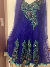 Indian Partywear Net Stitched Dress Anarkali Designer with Dupatta.