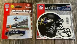 Baltimore Ravens Vintage Unopened Die Cast Truck and Helmet Logo Magnet Set
