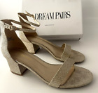 DREAM PAIRS Women&#39;s Low-Chunk Low Heel Pump Sandals - Size 9