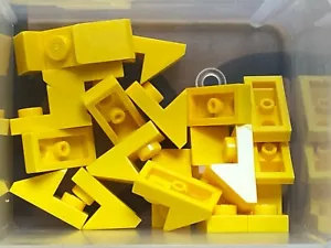 LEGO Parts - Yellow Slope 45 2 x 1 w 2/3 Cutout - No 92946 - QTY 20 - Picture 1 of 1