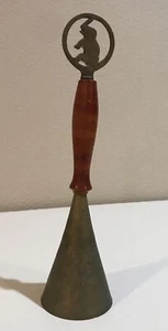 Vintage Brass Bell India Elephant Tall Hand Bell 10.5” - Picture 1 of 8