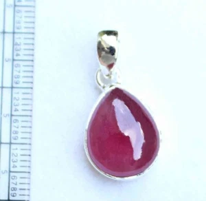 Joyería colgante de plata de ley 925 gemas de rubí natural de 21,60 quilates de calidad fina - Imagen 1 de 6