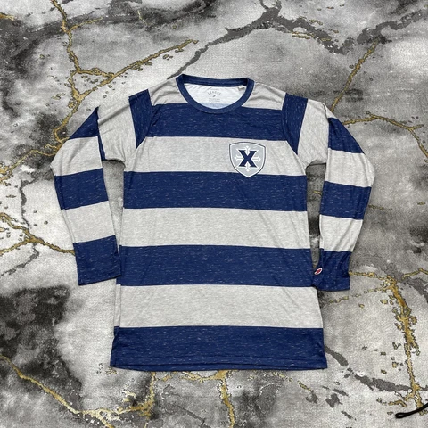 Xavier Musketeers Long Sleeve T Shirt Men’s XL Blue Grey Soft College Adult Ohio Cover