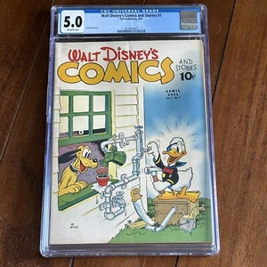 Walt Disney's Comics and Stories #7 (1941) - ¡Pato Donald y Plutón! - CGC 5.0 - Imagen 1 de 2