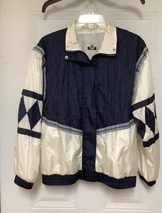 Vintage Women's Jacket Size Large Windbreaker Zip Up Front Long Sleeve Lined BCG - Picture 1 of 18