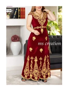 Venta-Real-Moda-Marroquí-Dubái-Caftán-Abaya-Boda-Fantasía-Largo-Vestidos - Imagen 1 de 4