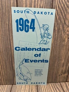 Vintage 1964 South Dakota Calendar Of Events Brochure - Picture 1 of 4