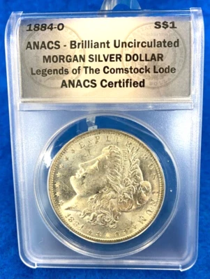 1884 O Morgan Dollar Legends of the Comstock Lode ANACS BU - Image 1 of 2