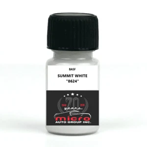 All-In-One Paint & Clear Coat Summit White 8624 Touch up Paint With Brush 2 Oz - Picture 1 of 2