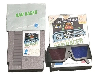 Rad Racer  NES Boxed Game - PAL - Manual Mint Plus Original 3D Glasses - Image 1 of 4