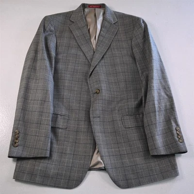 Blazer Traje Chaqueta Abrigo Deportivo Hart Shaffner Marx 42R Gris Cuadros EE. UU. Lana Foto 1 de 4