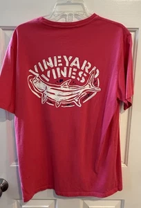 Vineyard Vines Pink Graphic Tarpon Pocket T Shirt Medium M Fishing Fish Tee - Picture 1 of 10