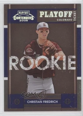 2008 Playoff Contenders Playoff Ticket /199 Christian Friedrich #68 - Image 1 of 2