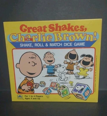 1988 Great Shakes Charlie Brown! Shake Roll & Match Dice Game Vintage Complete - Image 1 of 4