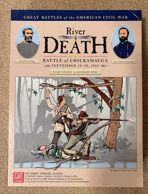 GMT Wargame River of Death Box UNPUNCHED NM BATTLE OF CHICKAMAUGA ACW - Image 1 of 2