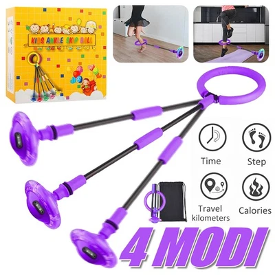 MARKENLOS Kinder Blinkender Springring Knöchelsprungball Fußkreisel Lichtrad Swing Wheel