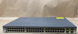 Cisco Catalyst 3750G Series Poe-48 Ws-C3750g-48Ps-S 48 Ports Ethernet Switch - Picture 1 of 5
