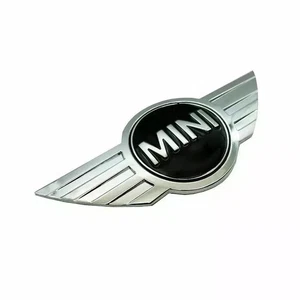 Mini Badge Logo Front Bonnet Chrome Hood Metal Sticker . Emblem Cooper. - Picture 1 of 4