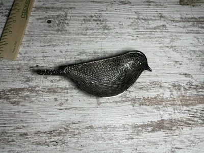 Mud Pie Silver Tone Bird Trinket Dish India - Image 1 of 4