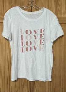 Z SUPPLY WOMEN’S LOVE GRAPHIC PRINTED T-SHIRT VINTAGE STYLE LIGHT WEIGHT SIZE LG - Picture 1 of 1