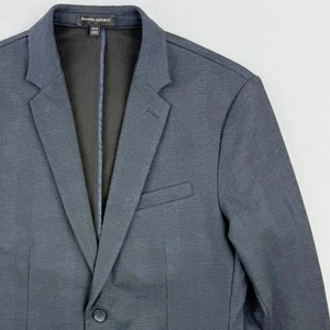 BANANA REPUBLIC Slim Fit Blazer Size 40 Short Black Plaid Sport Coat Jacket - Picture 1 of 8
