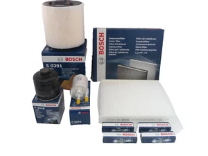 Audi A1 1.4 TFSI Service Kit Oil Air Fuel Cabin Filter Plugs BOSCH 140BHP - Picture 1 of 6
