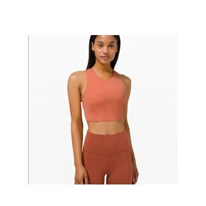 Lululemon women's 6 clay fold forward sports bra light support crop bra top - Picture 1 of 8