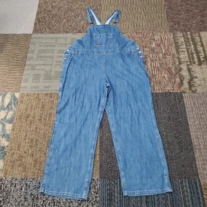Dickies Overalls Mens 2XL XXL Blue Denim Bib Carpenter Workwear Farm Trucker - Picture 1 of 9