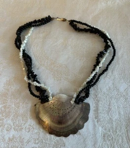 Collar llamativo vintage Shell Torsade MOP - único en su clase / hecho artesanalmente - Imagen 1 de 8