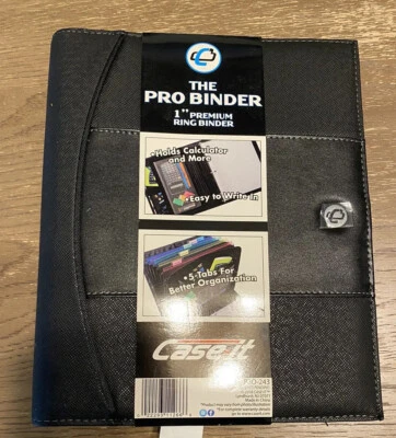 Case-it The Pro Binder 1" Premium Carpeta de anillas Cuero sintético LL-Pro-243 5 pestañas Foto 1 de 4