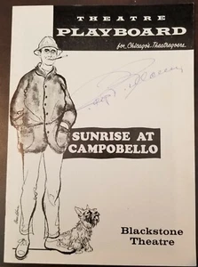 Amanecer en Campobello Blackstone Teatro y Programa de Souvenir Firmado Ralph Bellamy - Imagen 1 de 4