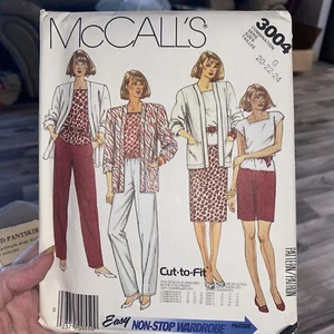 Vintage McCalls Ladies Suit Sewing Pattern 3004 Size 20-24 Uncut - Picture 1 of 2
